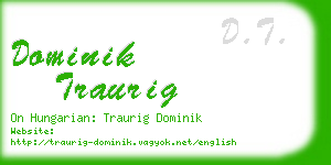 dominik traurig business card